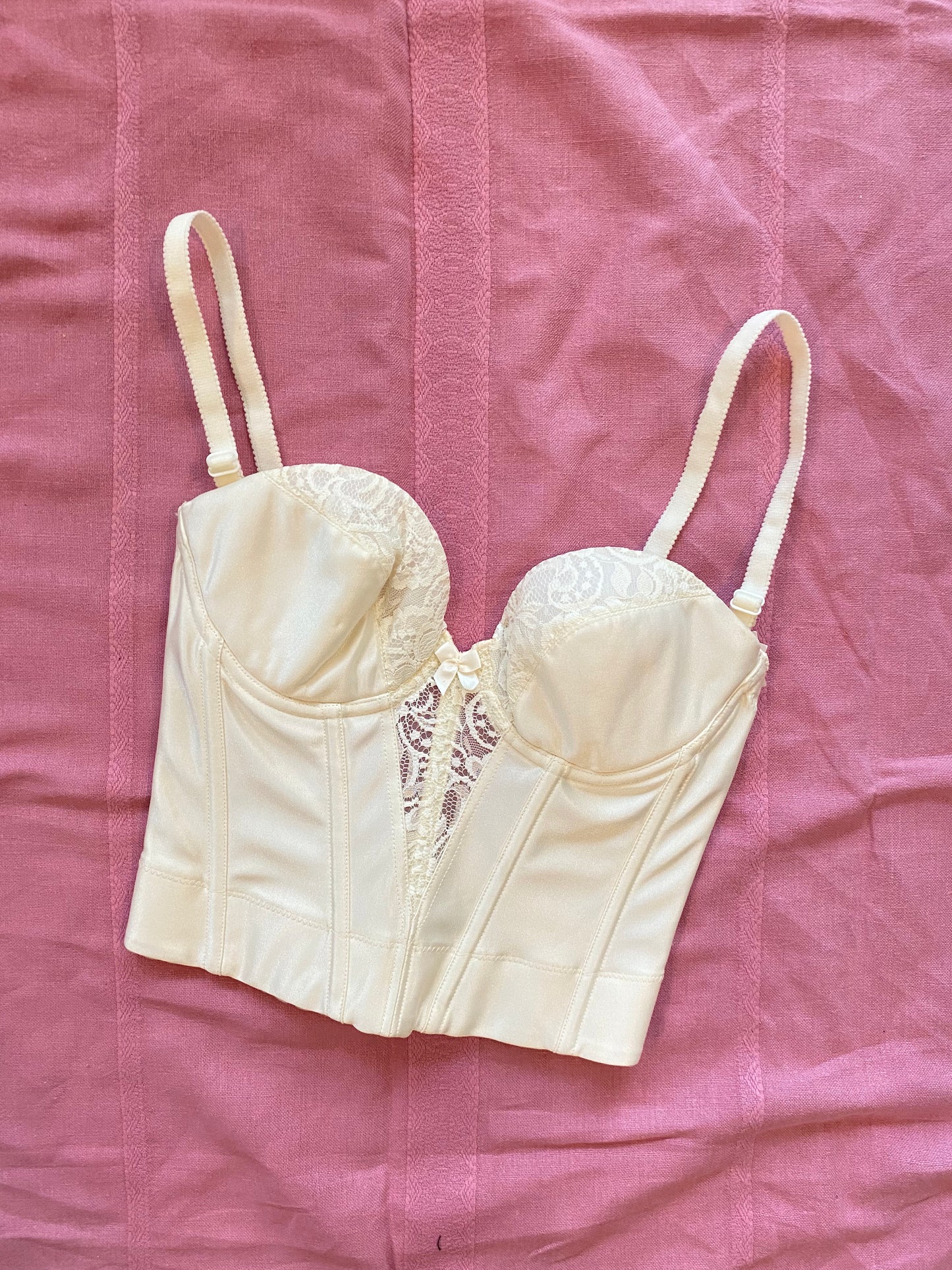 Vintage Korsett Creme Weiß