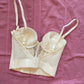 Vintage Korsett Creme Weiß