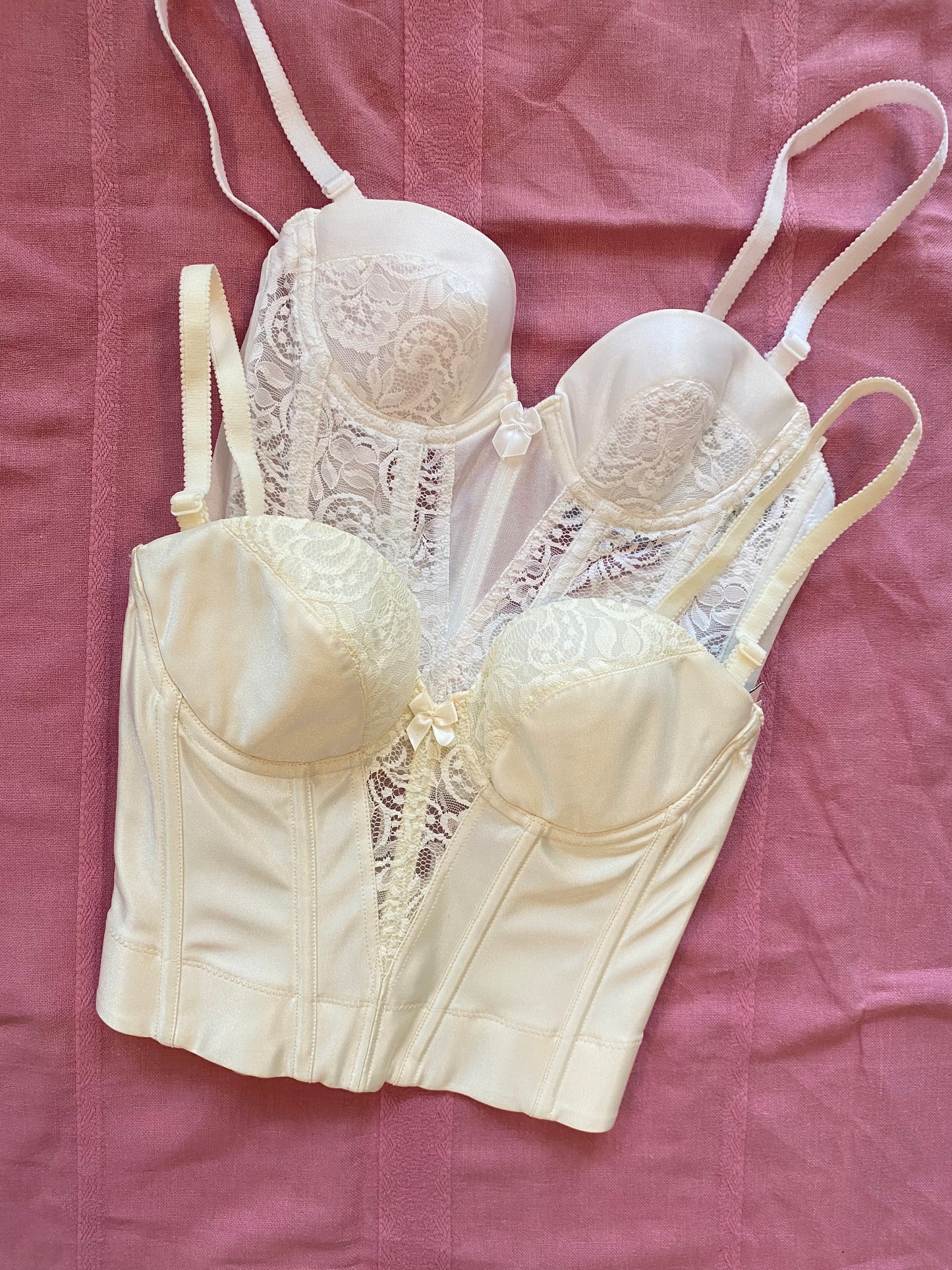 Vintage Korsett Creme Weiß