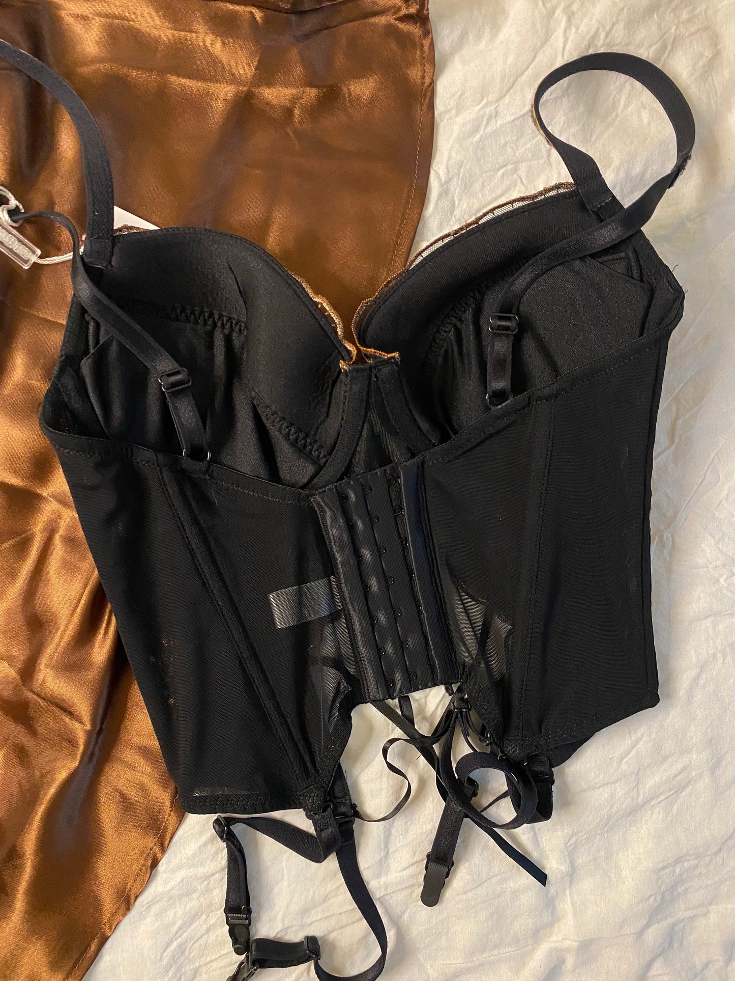 Korsett Schwarz mit Leo Details 70-75D