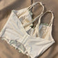 Vintage Korsett Weiß mit Spitze in Mint 75B