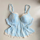 Babyblaues Corset top 80-85B