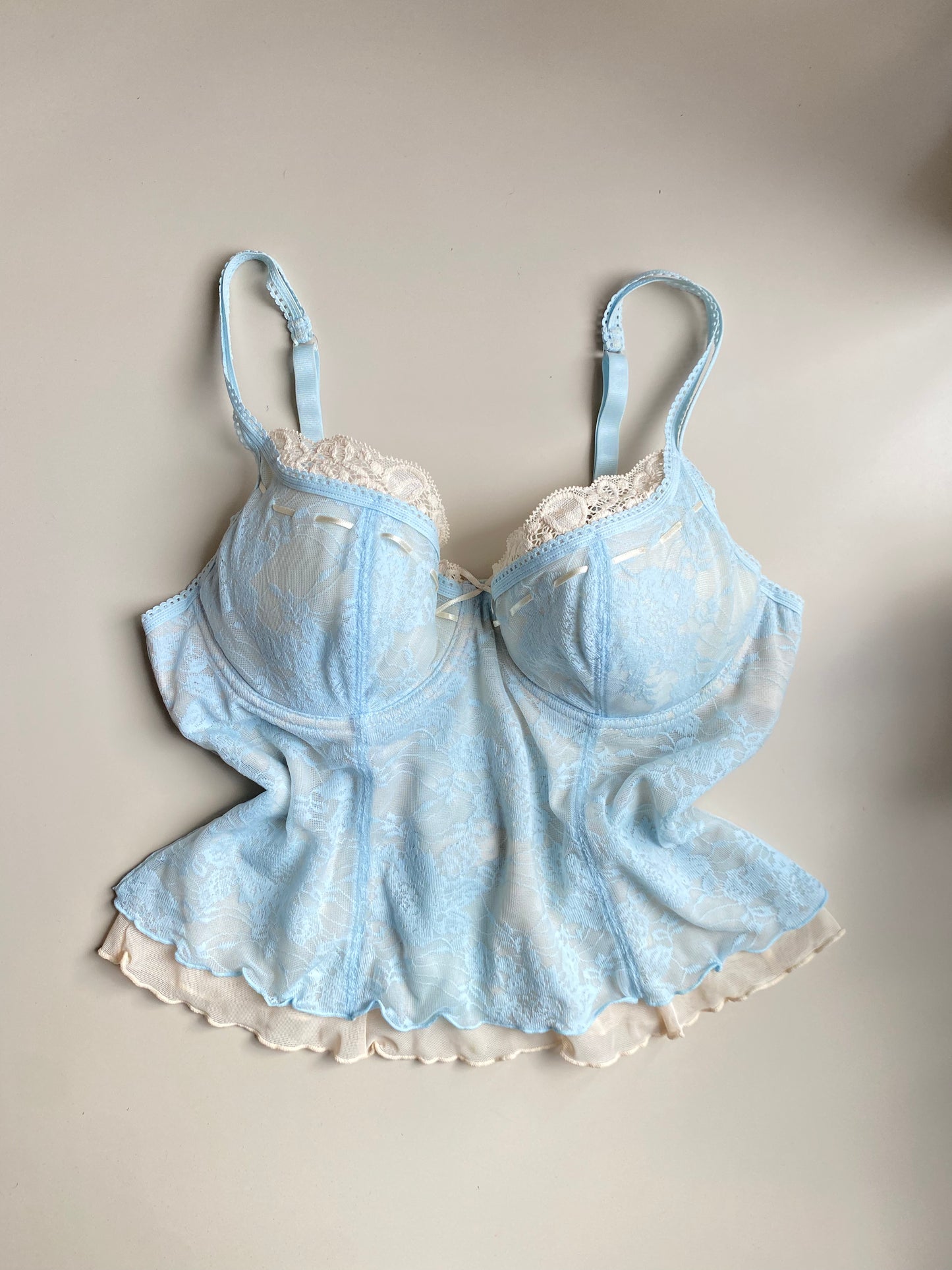 Babyblaues Corset top 80-85B