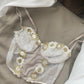 Korsett mit goldenen Blumen Details 85B