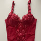 Rotes Corset Top mit Rosen 70-75B