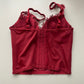 Rotes Corset Top mit Rosen 70-75B
