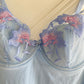 Vintage Pastell Body mit floraler Stickerei 75C