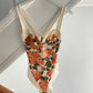 Vintage Body mit Rosen Print