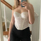 Vintage Korsett mit Blumen Details 80B