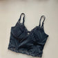 Vintage Korsett mit Nadelstreifen und Glitzer Details (75B)