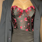 Vintage Korsett mit Blumen Stickerei 75B