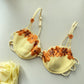 Vintage Hemdchen mit passendem BH und Blumen