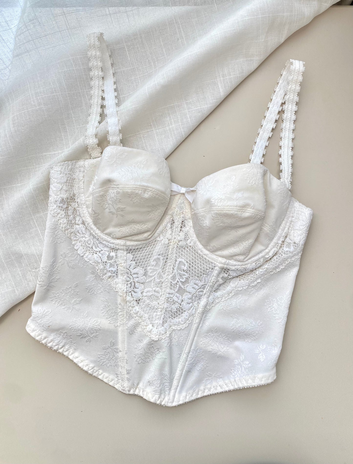 Vintage Korsett mit Blumen Details 80B