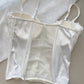 Vintage Korsett Satin Weiß 80B