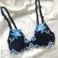 Vintage BH mit Blumen und Pailetten 70B