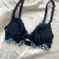 Vintage BH mit Blumen und Pailetten 70B