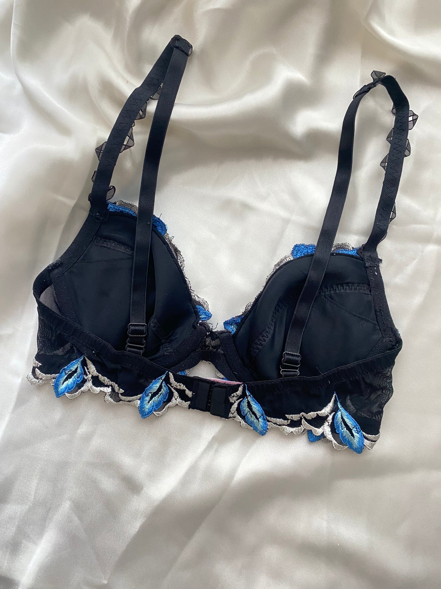 Vintage BH mit Blumen und Pailetten 70B