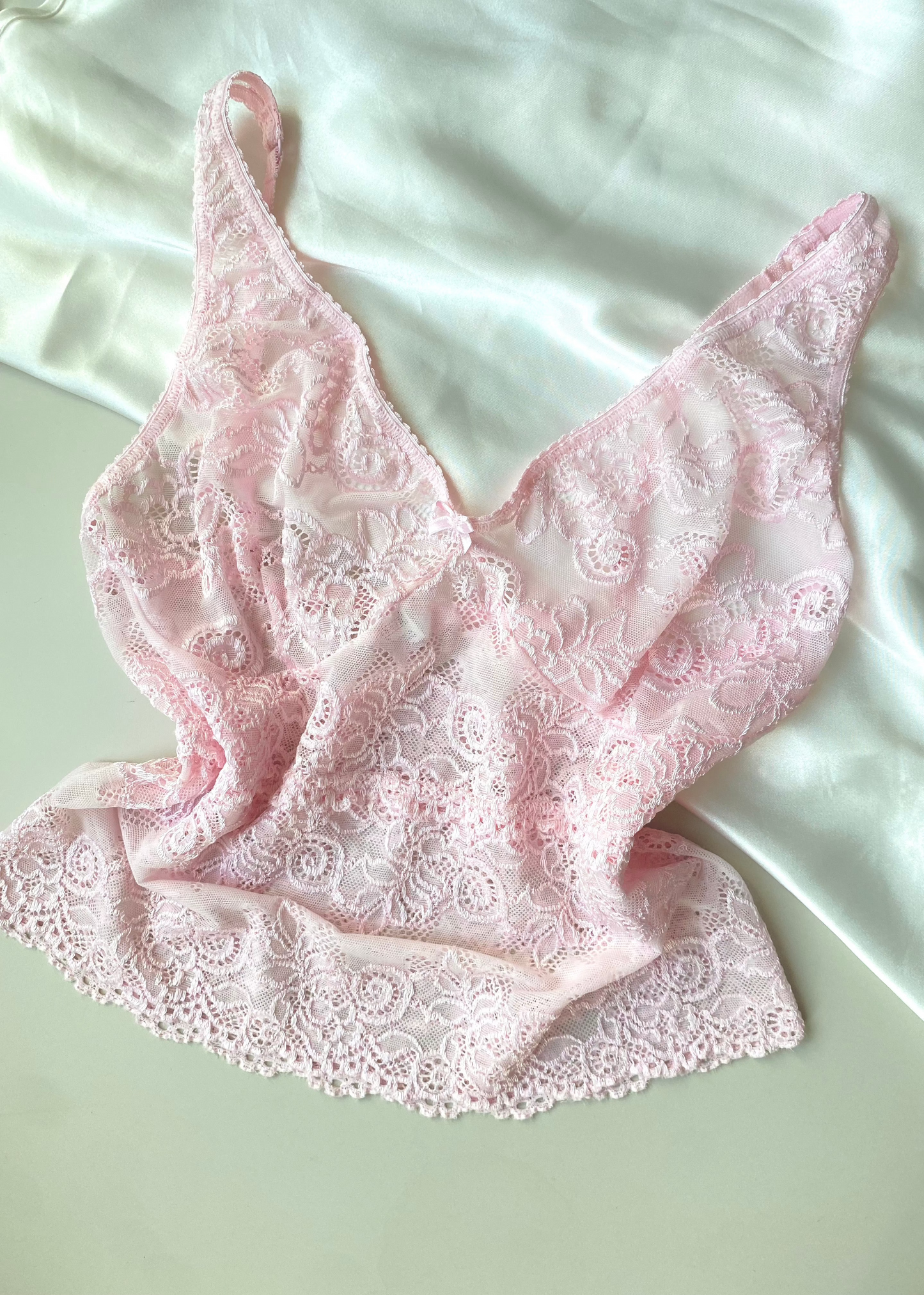 Rosa Lingerie Top aus Spitze  (L-XL)