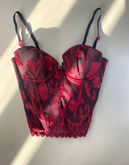 Vintage Korsett Rote Rosen
